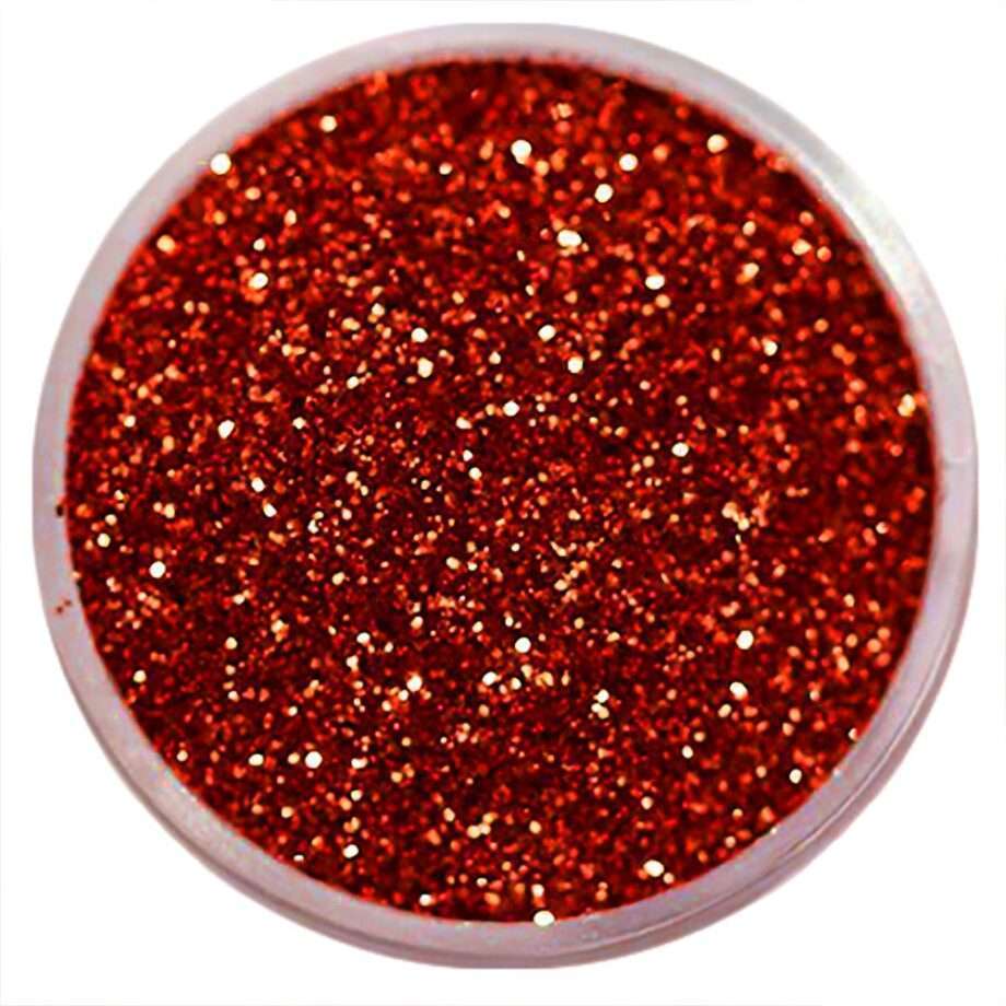 Nagelglitter - Finkornigt - Röd - 8ml - Glitter