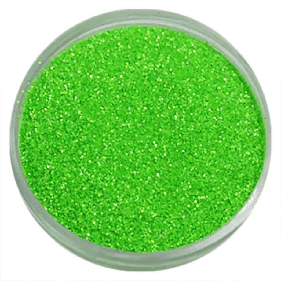 Nagelglitter - Finkornigt - Neon grön - 8ml - Glitter