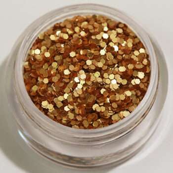 Nagelglitter - Hexagon - Guldbrun (matt) - 8ml - Glitter