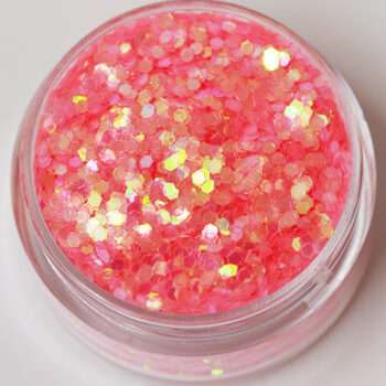 Nagelglitter - Hexagon - Korall - 8ml - Glitter