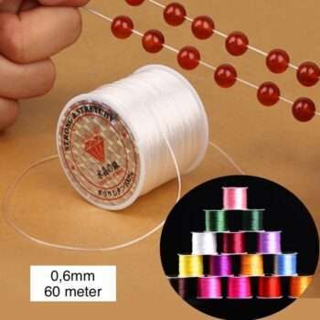 Stor rulle elastisk tråd för smyckestillverkning - 60m