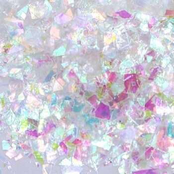 Nagelglitter - Flakes / Mylar - Vit rainbow - 8ml - Glitter
