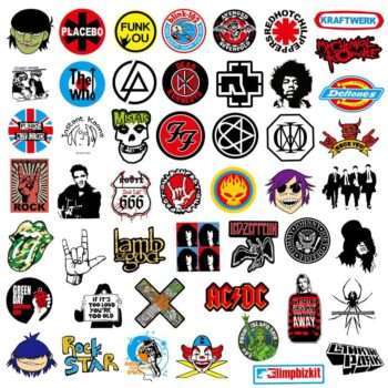 100st Mode Graffiti Stickers Vattentät Laptop Skate - Rock