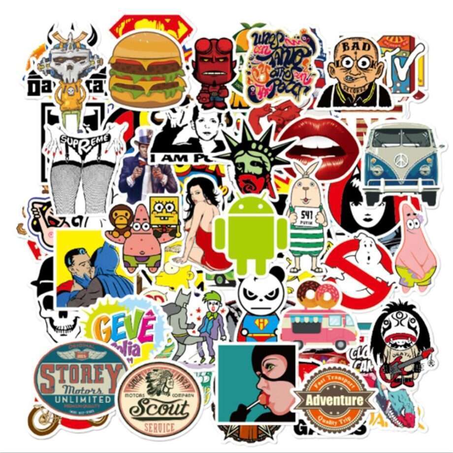 100st Mode Graffiti Stickers Vattentät Laptop Bagage Skate