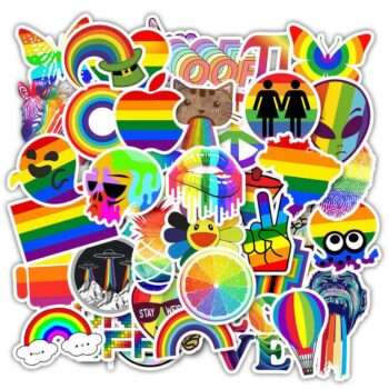 50st stickers klistermärken - Pride motiv - Rainbow - Dekaler
