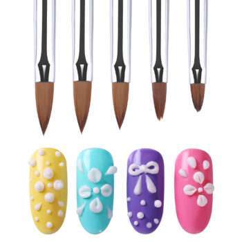 5st dekorationspenslar akryl/UV Penslar naglar