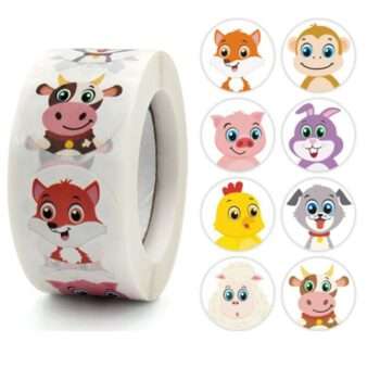 500st stickers klistermärken - Djur motiv - Cartoon - Animal