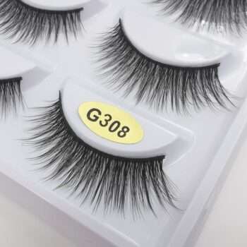 5-par lösögonfransar - 3D faux mink - G308