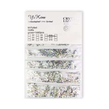 1440st Zirkon stenar - Crystal AB - Rhinestones nageldekorationer