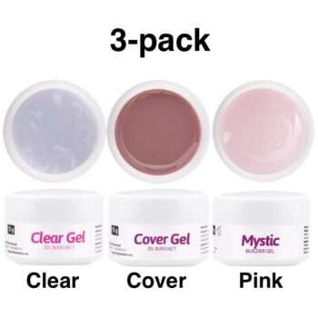 3-pack NTN - Builder - Clear, Pink, Cover 45g UV-gel