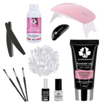 11st Acrylic Gel - Poly Builder Gel Kit Led-lampa - French pink