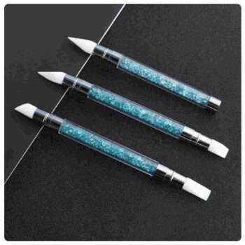 3-pack Nagelpenslar - Silikon pensel - Dubbelsidig