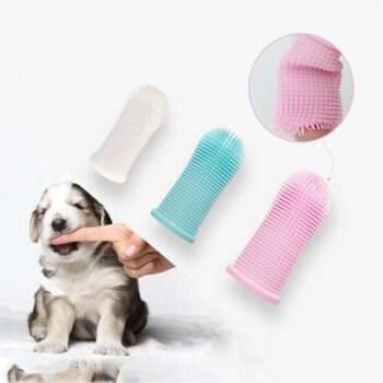 4-pack Hundtandborste Pet Finger Tandborste Tandrengöring