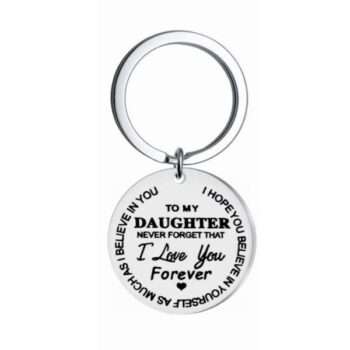 Nyckelring "To my daughter" - Rostfritt stål - Till min dotter