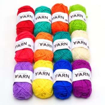 12st Acrylic Knitting & Crochet Yarn Spools (26 m/rulle)