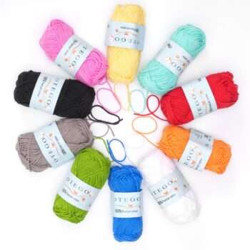 10-pack Bomullsgarn, Cotton Knitting, Crochet Yarn 150g