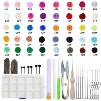 Nålfiltsats, Ull Roving 40 Färger Set – Starta Din Kreativa Resa