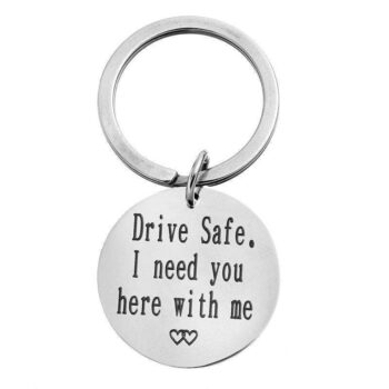 Nyckelring "Drive safe" - Rostfritt stål
