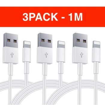 5-PACK USB med Lightning kabel laddning samt överföring 1M