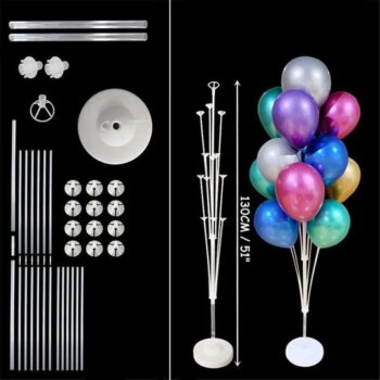 2st Ballongställ Hållare för 13 Ballonger - Stabil och Praktisk Dekoration