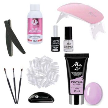 11st Acrylic Gel - Poly Builder Gel Kit med Led-lampa - Wild Orchid