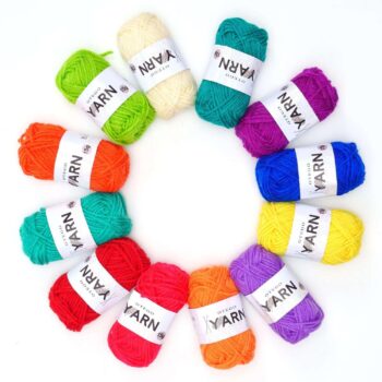 12st Acrylic Knitting & Crochet Yarn Spools (26 m/rulle)