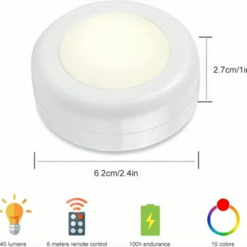 6st LED-spotlights 2 fjärrkontroller RGB Design - Flerfärgade