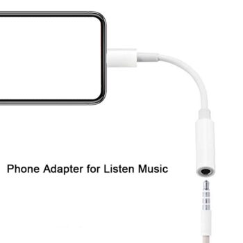 Lightning till 3.5mm AUX Hörlursadapter för iPhone/Apple