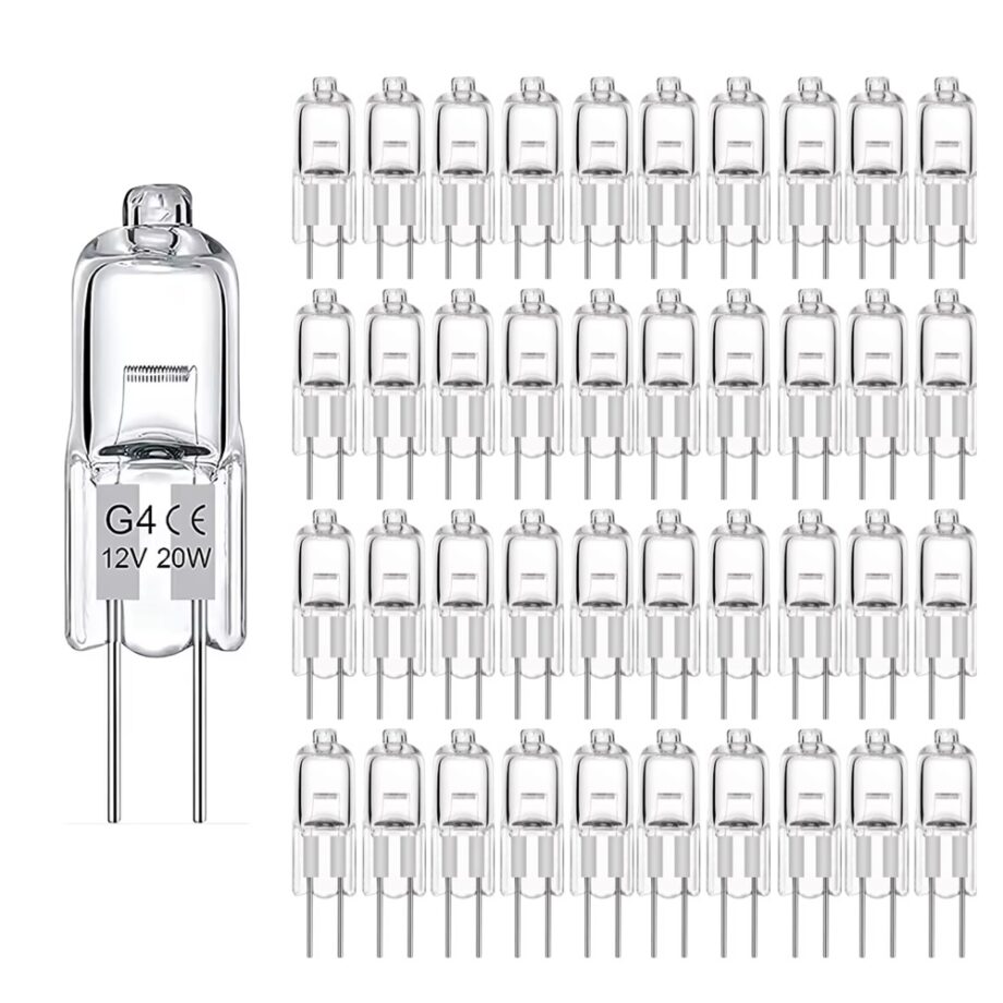 10-pack G4 halogenlampor 20W 12V - Varmvita