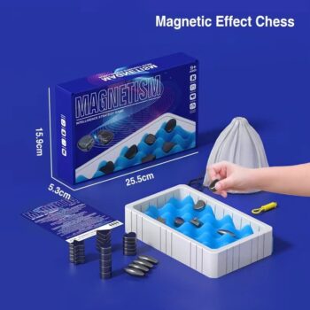 Magnetiskt Schackspel - Magnetiskt Brädspel - Roligt Magnetiskt Brädspel - Pusselstrategispel - Julgåva till Barn