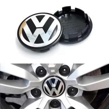 4-Pack Volkswagen Centrumkåpor – Hjulnav Emblem 56mm