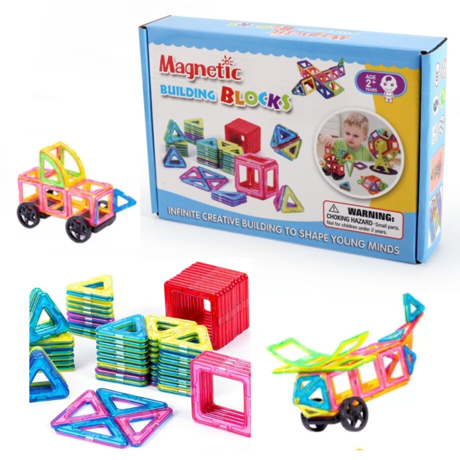 40-pack Magnetiska Byggklossar - Magnetic Tiles - Bygg Magneter