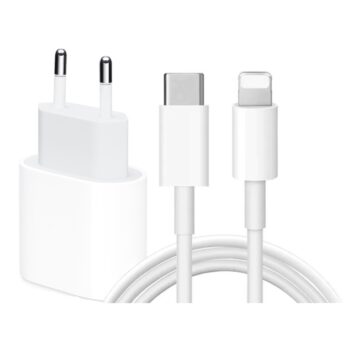 Laddare Snabbladdare kompatibel med Iphone - Adapter + Kabel 20W USB-C 2m