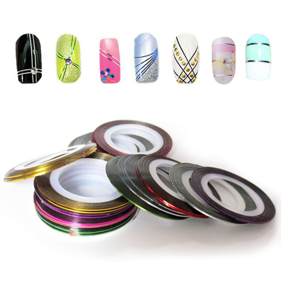 Striping tape , nageltejp , nageldekorationer 20 färger