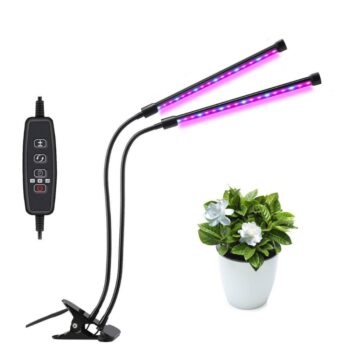 Växtlampa, 40 LED fullspektrum odlingslampa Växtljus Växtlampa 3 timers