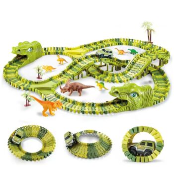 Dinosauriebana 240 delar – Stort lekset med bil, broar & dinosaurier