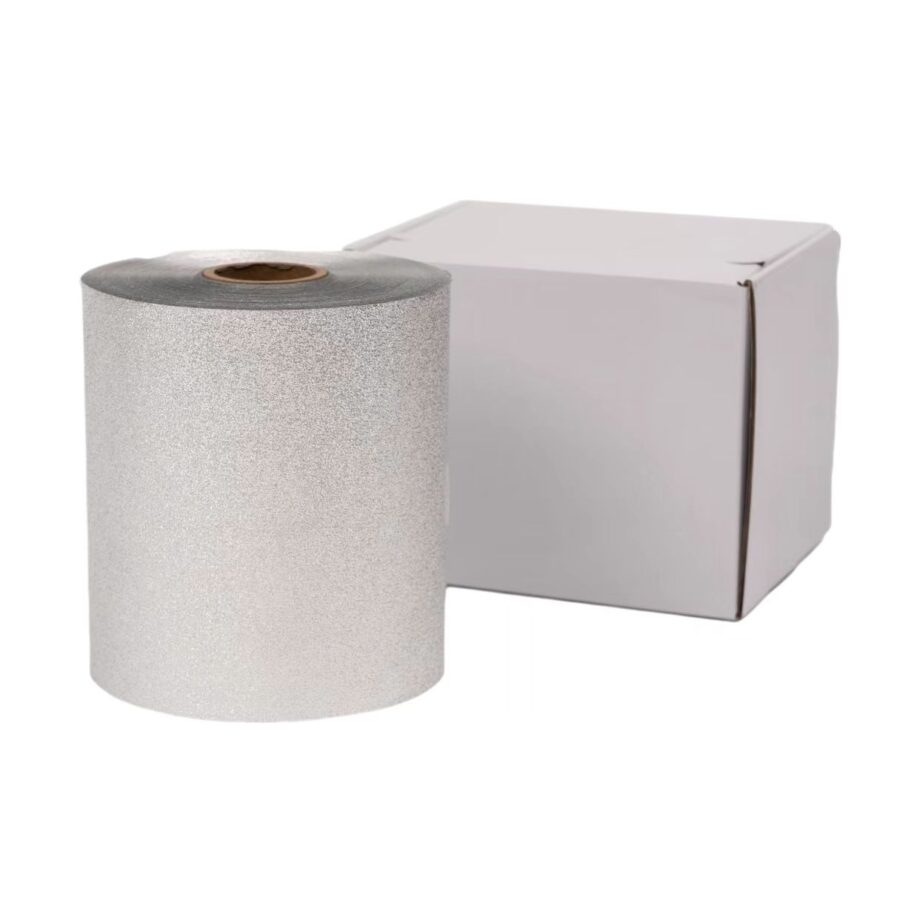 kartongpris 12 x Hårfolie 100m - Embossed silver