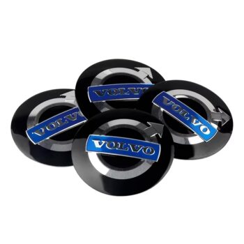 4-Pack Volvo Centrumkåpor – Hjulnav Emblem 56mm