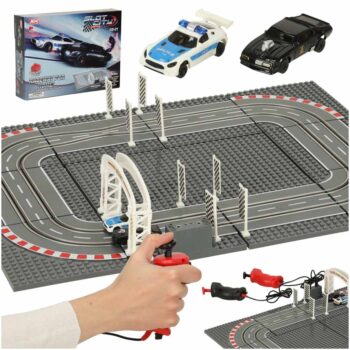 Elektrisk bilbana – Polis racingbana med 2 bilar & byggblock GD-01
