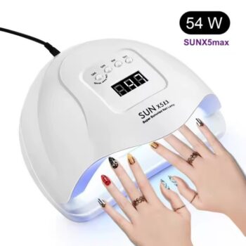 54W UV/LED Nagellampa med 10s/30s/60s/99s Timer